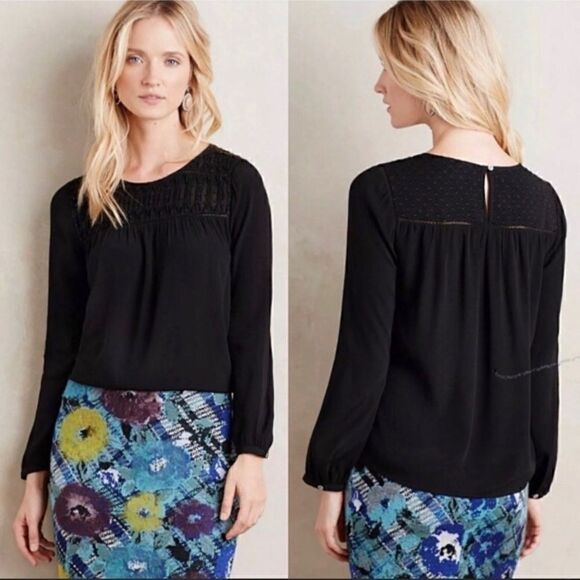 Anthropologie Meadow Rue Vivie Long Sleeve Top - Picture 1 of 4